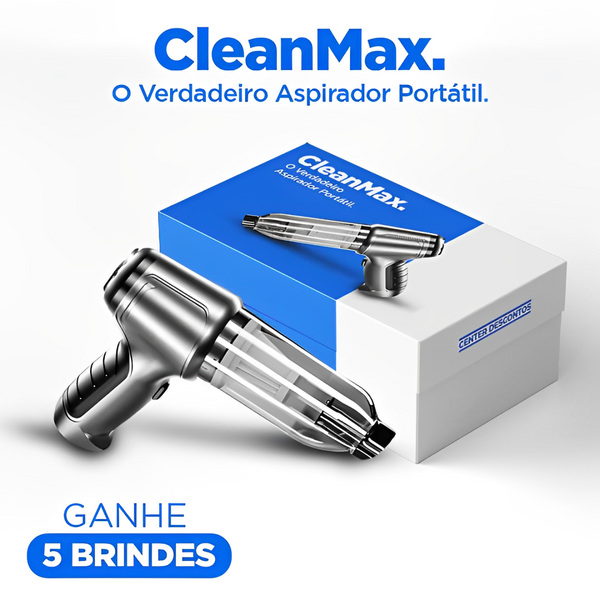 CleanMax® O Aspirador Portátil OFICIAL*+ 5 BRINDES 🎁