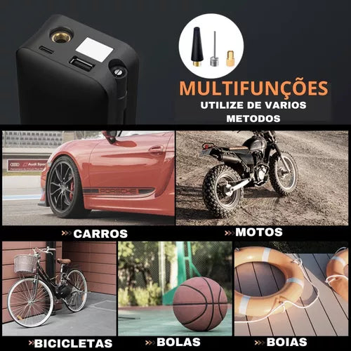 InflaPneu - Calibrador Elétrico + Brindes Exclusivos! 🎁